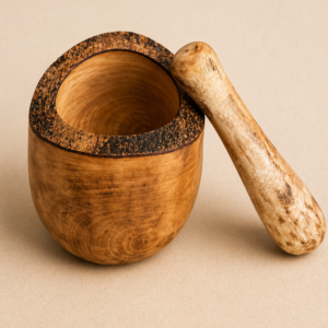 AurSaré Artisan Wooden Mortar & Pestle