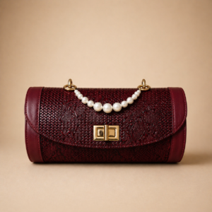 AurSaré Bordeaux Pearl Bag