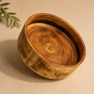AurSaré Artisan Wooden Serving Bowl