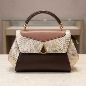 Lasvenis Textured Top Handle Bag (With Wallet)